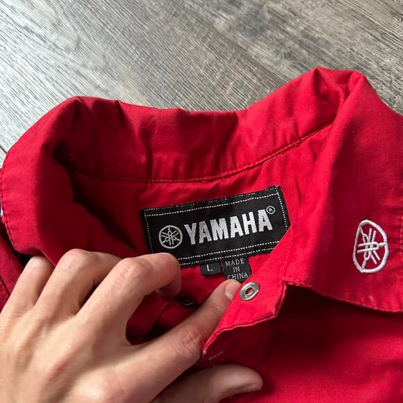 Vintage Y2K Yamaha Racing BMX Moto Button Up Work Shirt - Picture 6 of 8